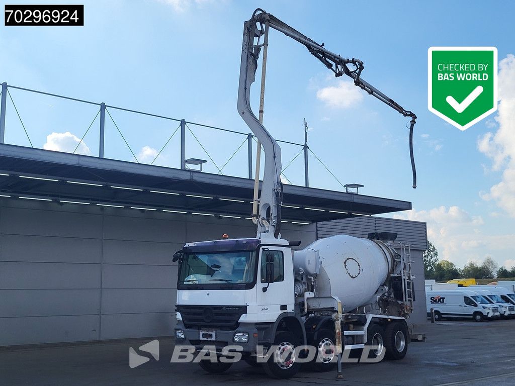 Mercedes Actros 3241 8X4 Putzmeister TMM 21 PUMI 7m3 Liebherr mixer 3-Pedals Big-Axle Euro 3
