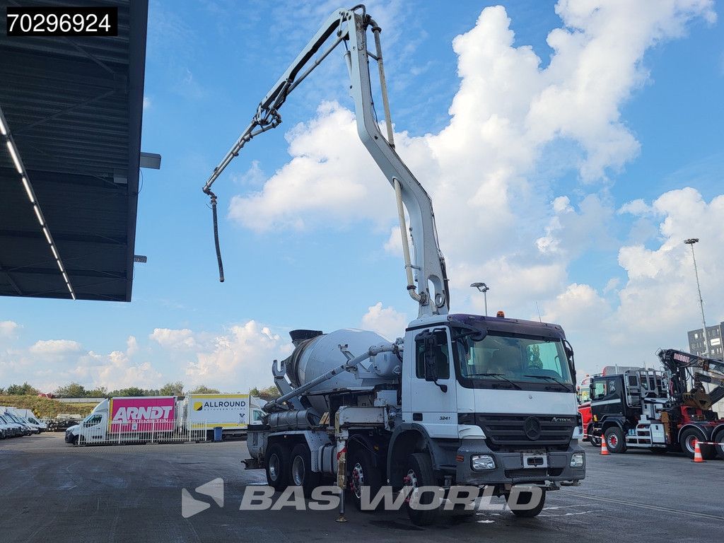 Mercedes Actros 3241 8X4 Putzmeister TMM 21 PUMI 7m3 Liebherr mixer 3-Pedals Big-Axle Euro 3
