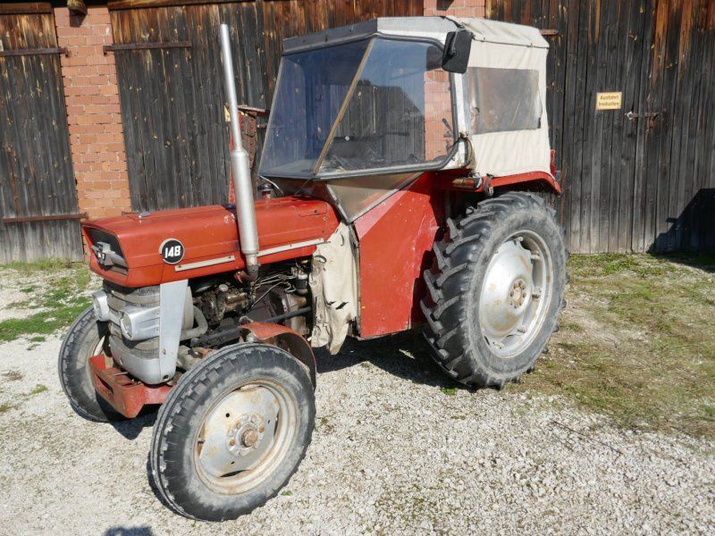 Massey Ferguson 148 Multipower mit Verdeck und Mähwerk. Erst 5100 Std!