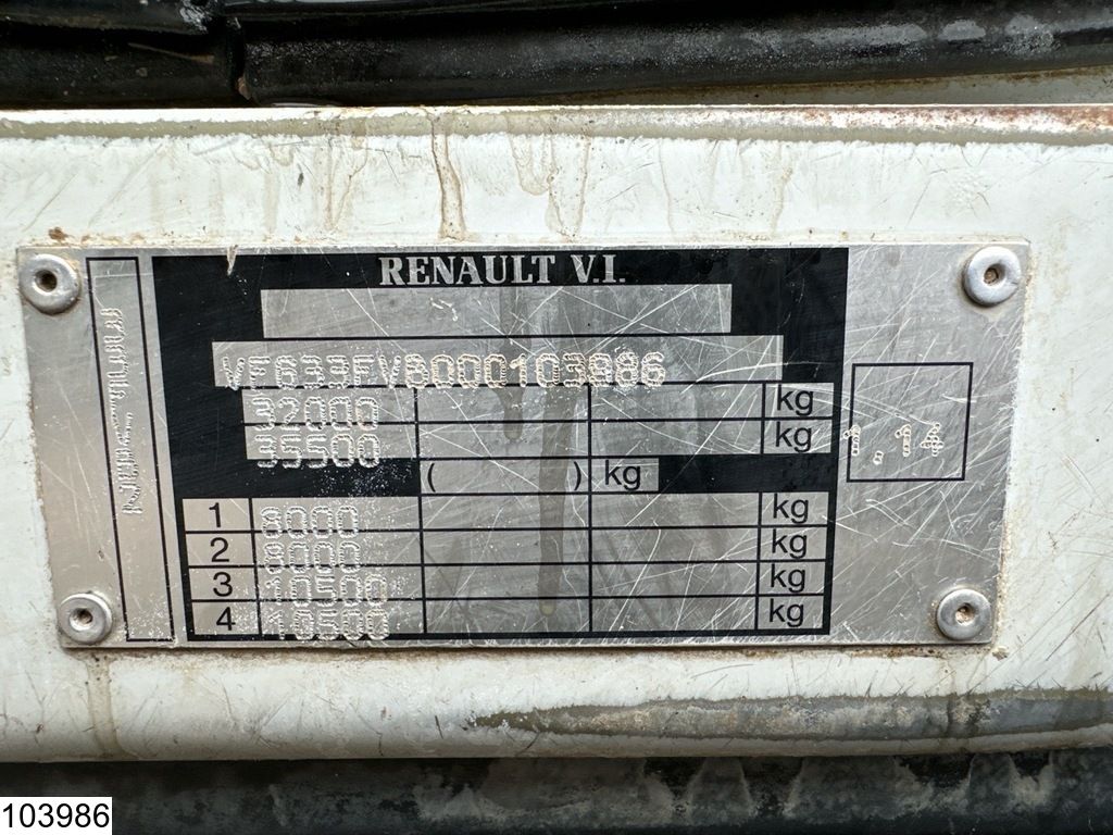 Renault Kerax 380 Dxi 8x4, Manual transmission, Steel spring suspension