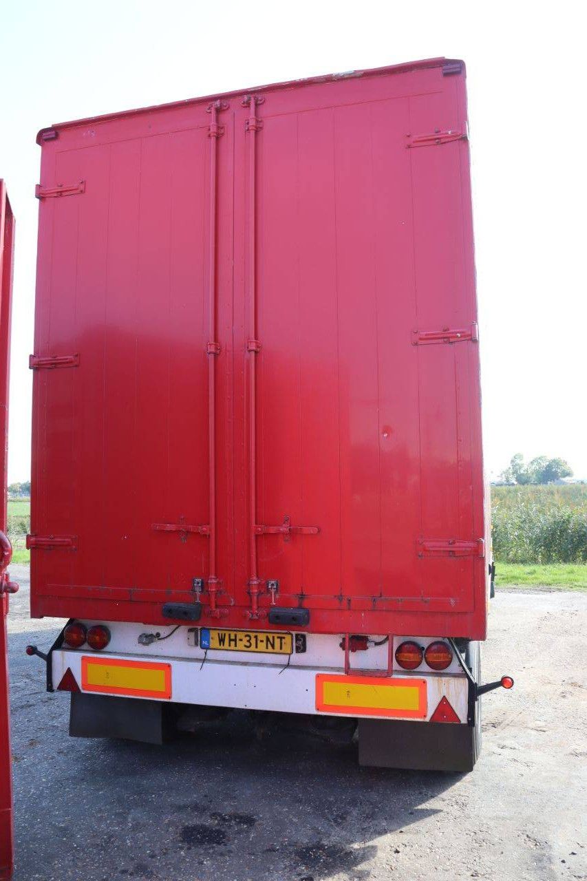 Closed semi-trailer NETAM-FRUEHAUF ANCR 20-110A 1992 + Container VACU-PAK asbestos processing