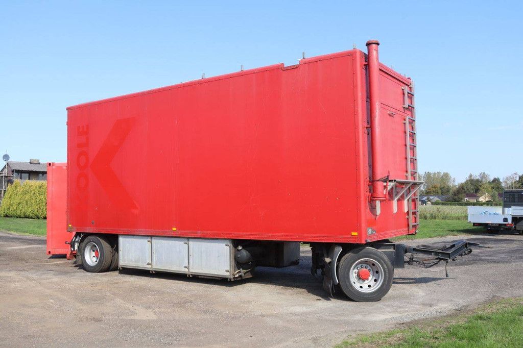 Closed semi-trailer NETAM-FRUEHAUF ANCR 20-110A 1992 + Container VACU-PAK asbestos processing