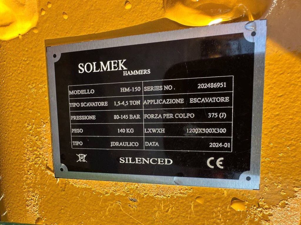 Hydraulic hammer Solmek HM-150 2024 New