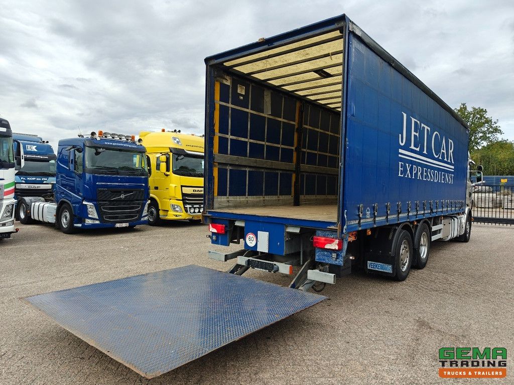 Scania G320 6x2/4 Highline Euro5 – 8,6 m Schiebeplane + 2000 kg Hebebühne – 220 V Wechselrichter – TÜV 04/2026