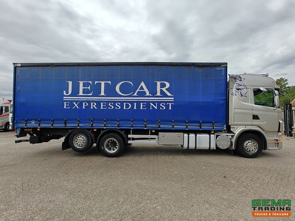 Scania G320 6x2/4 Highline Euro5 – 8,6 m Schiebeplane + 2000 kg Hebebühne – 220 V Wechselrichter – TÜV 04/2026