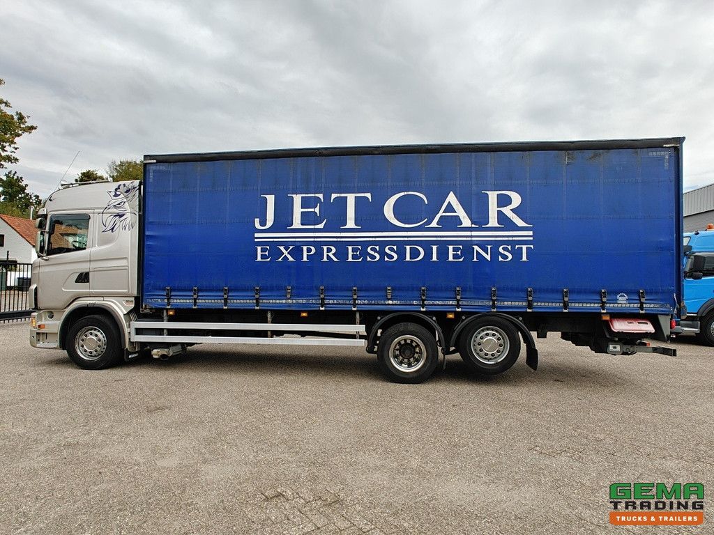Scania G320 6x2/4 Highline Euro5 – 8,6 m Schiebeplane + 2000 kg Hebebühne – 220 V Wechselrichter – TÜV 04/2026