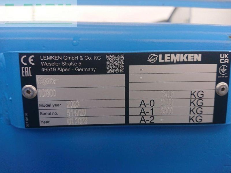 Lemken gigant 10/800 heliodor