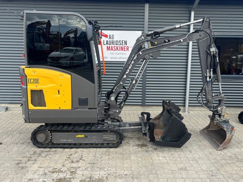 Volvo EC20E Tiltman, centralsmørring og skovlpakke.