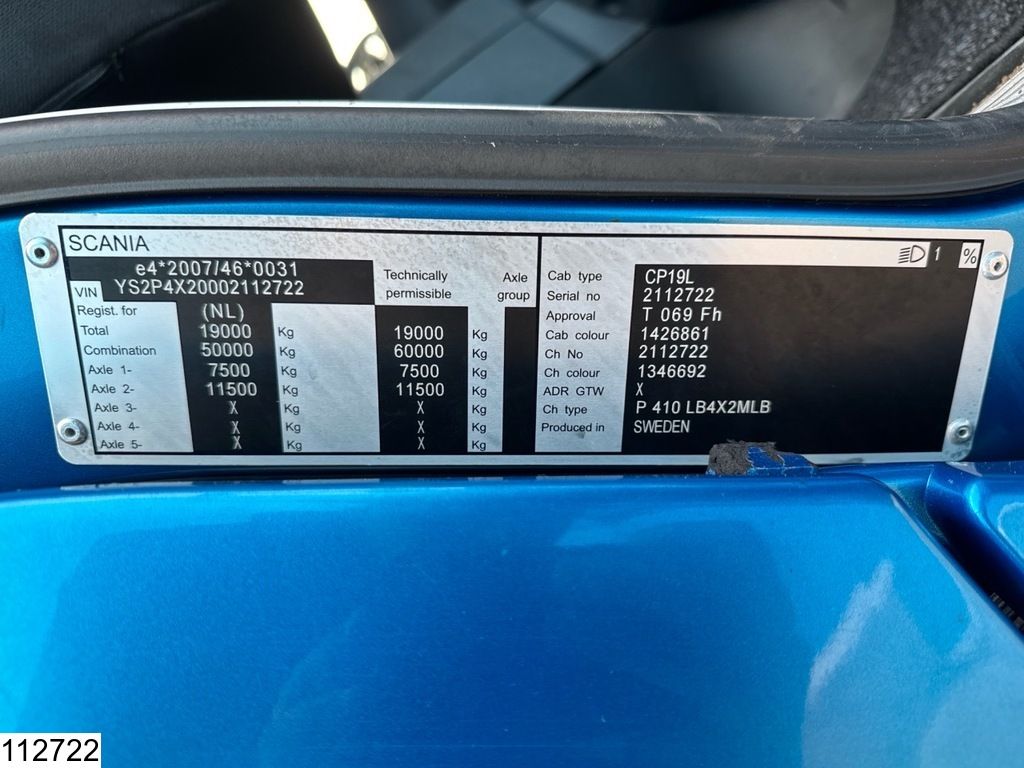 Scania P 410 EURO 6, Rolfo, Winch, Hydraulics