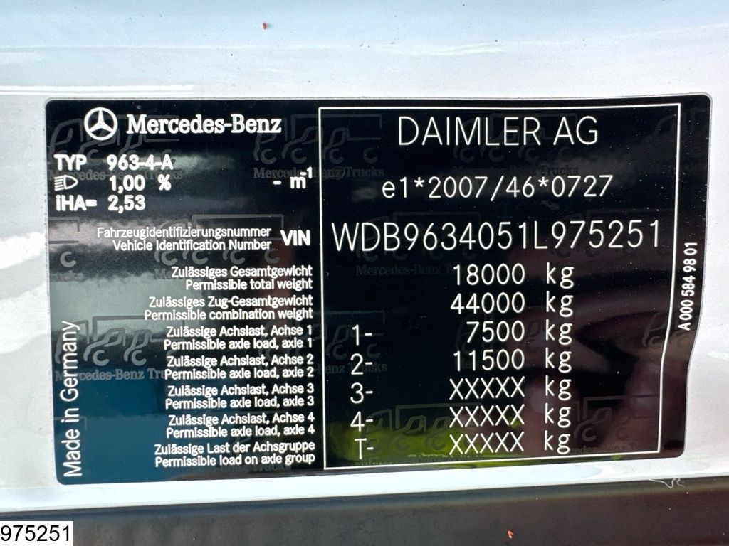 Mercedes Actros 1843 EURO 6, Retarder, PTO, LOHR, Standairco