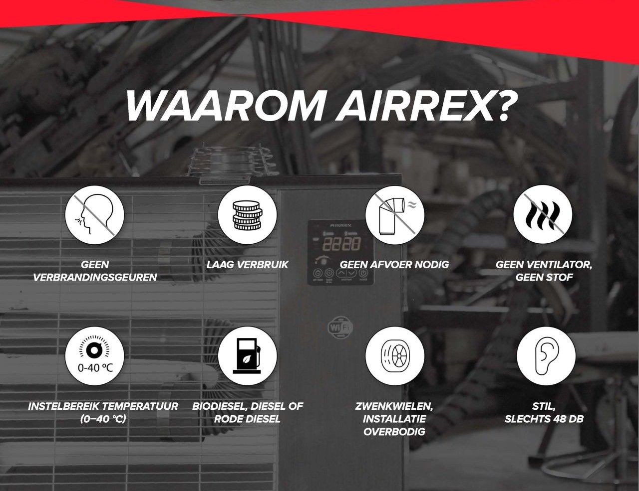 Airrex infrarood heaters