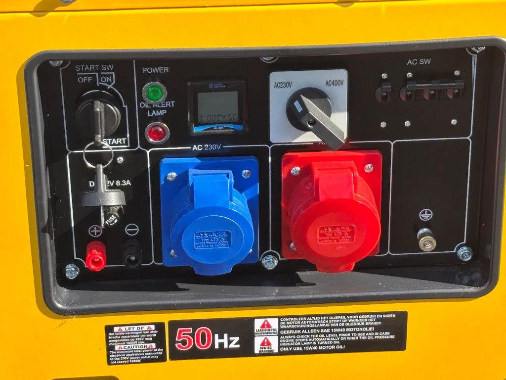 Demo Diesel noodstroom generator 230 en 400v krachtstroom