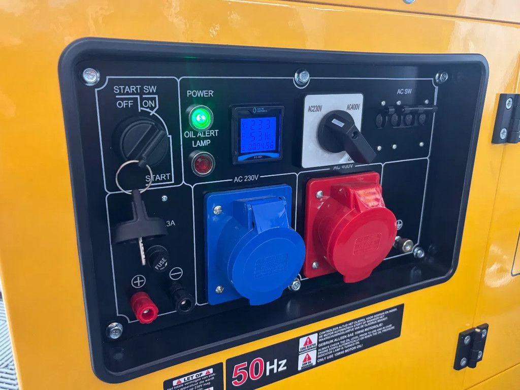 Demo Diesel noodstroom generator 230 en 400v krachtstroom