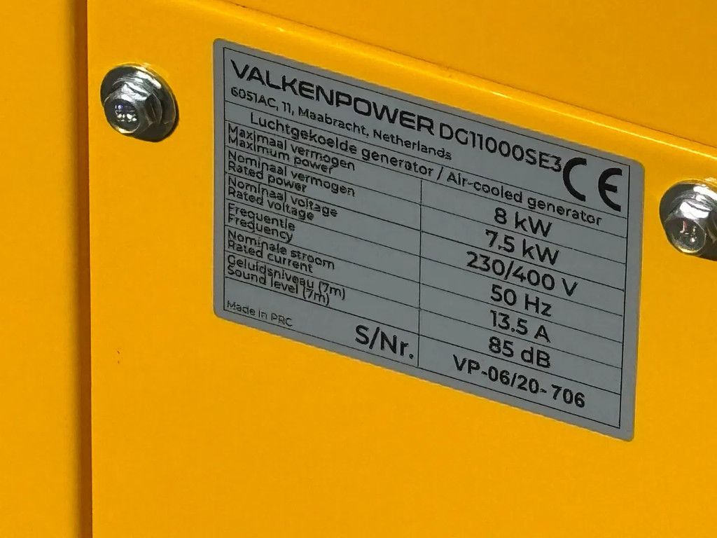 Demo Diesel noodstroom generator 230 en 400v krachtstroom