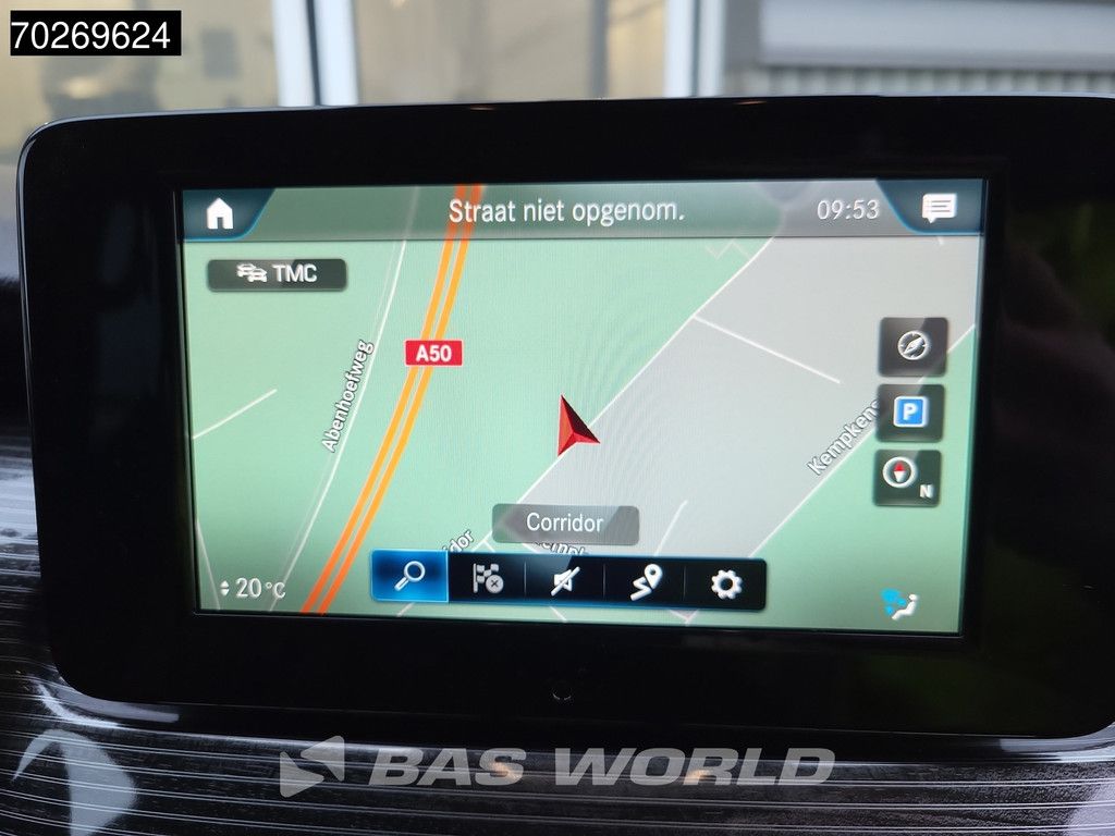 Mercedes V-Klasse 220 Ex.BPM/BTW Automaat Personenvervoer 7-Persoons L2H1 Trekhaak LED Navi Leder Airco Cruise Camera CarPlay Parkeersensoren Standkachel Euro6 Taxi TV Passenger Transport A/C Double cabin Towbar Cruise control