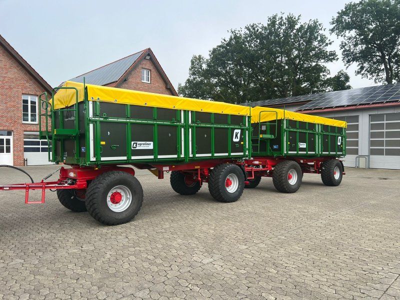 Kröger 18to 560er bereift 3 Schieber mit Kunststoffbordwand Interne Nr.
