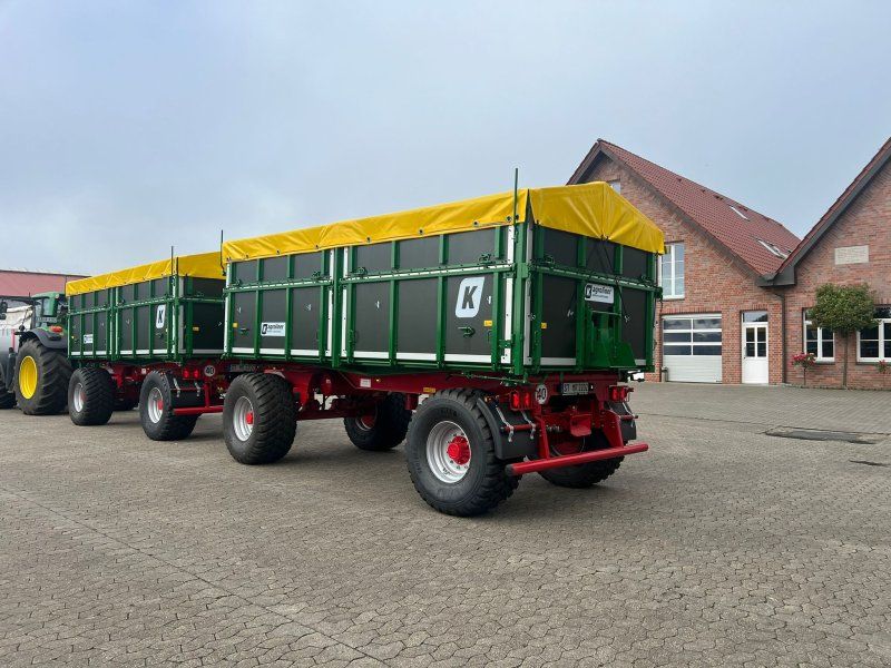Kröger 18to 560er bereift 3 Schieber mit Kunststoffbordwand Interne Nr.