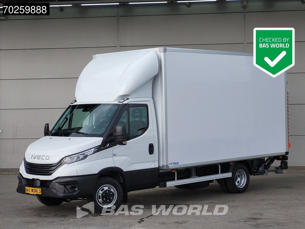 Iveco Daily 35C18 3.0L Automaat Luchtvering Laadklep Zijdeur Dubbellucht Bakwagen 180PK LED Airco Cruise Camera Lat om Lat D'Hollandia Euro6 Meubelbak Koffer 22m3 A/C Cruise control