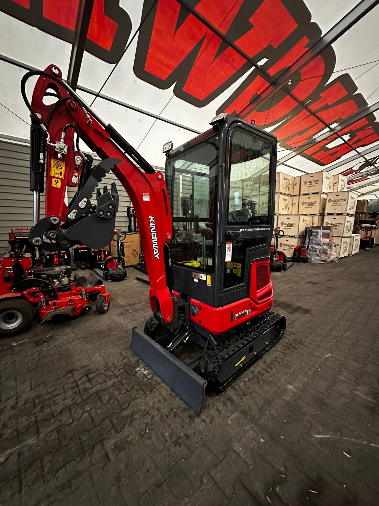 Minibagger Kingway ROMA10 – 3 Löffel, 3 Jahre Garantie