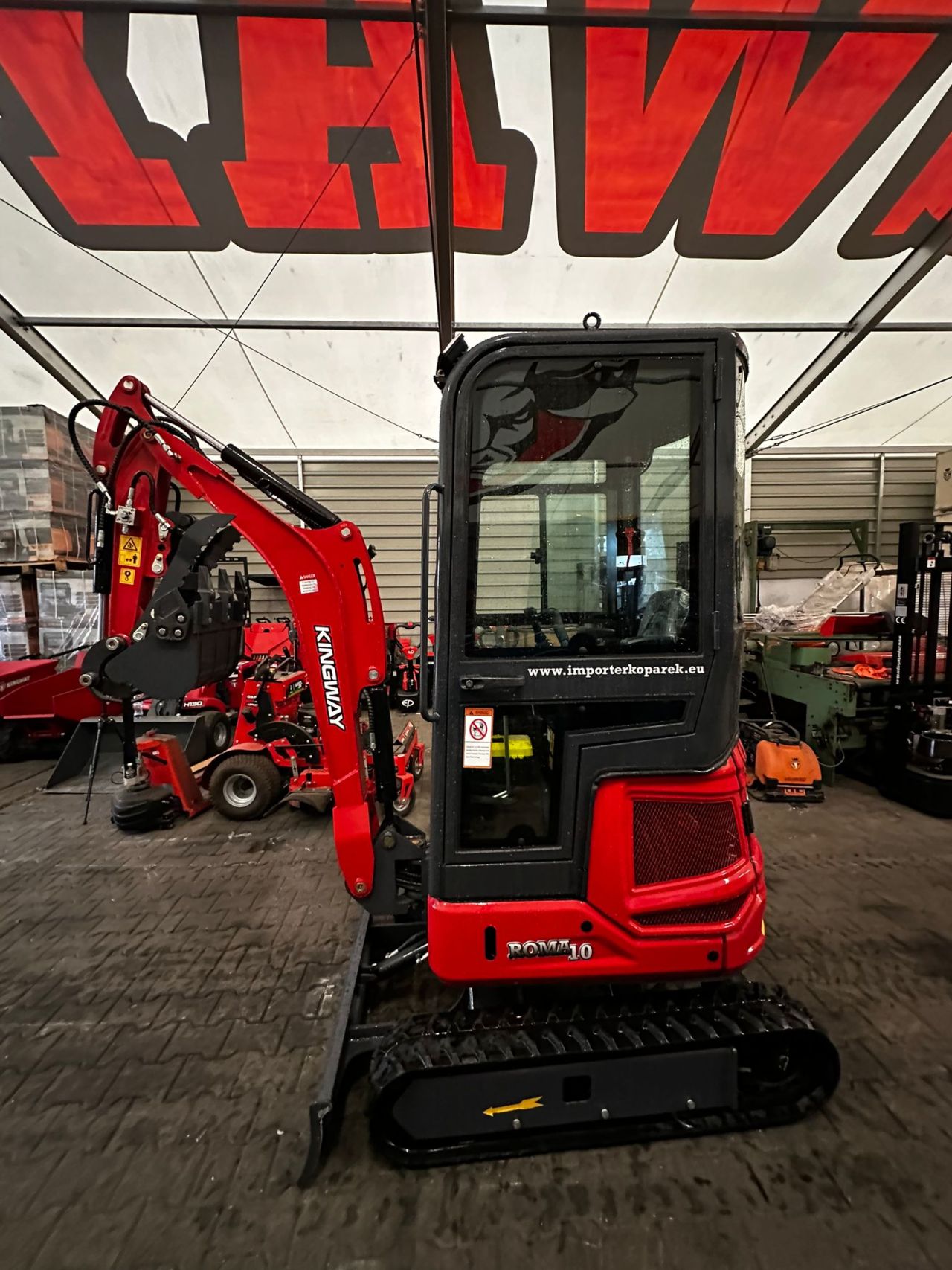 Minibagger Kingway ROMA10 – 3 Löffel, 3 Jahre Garantie