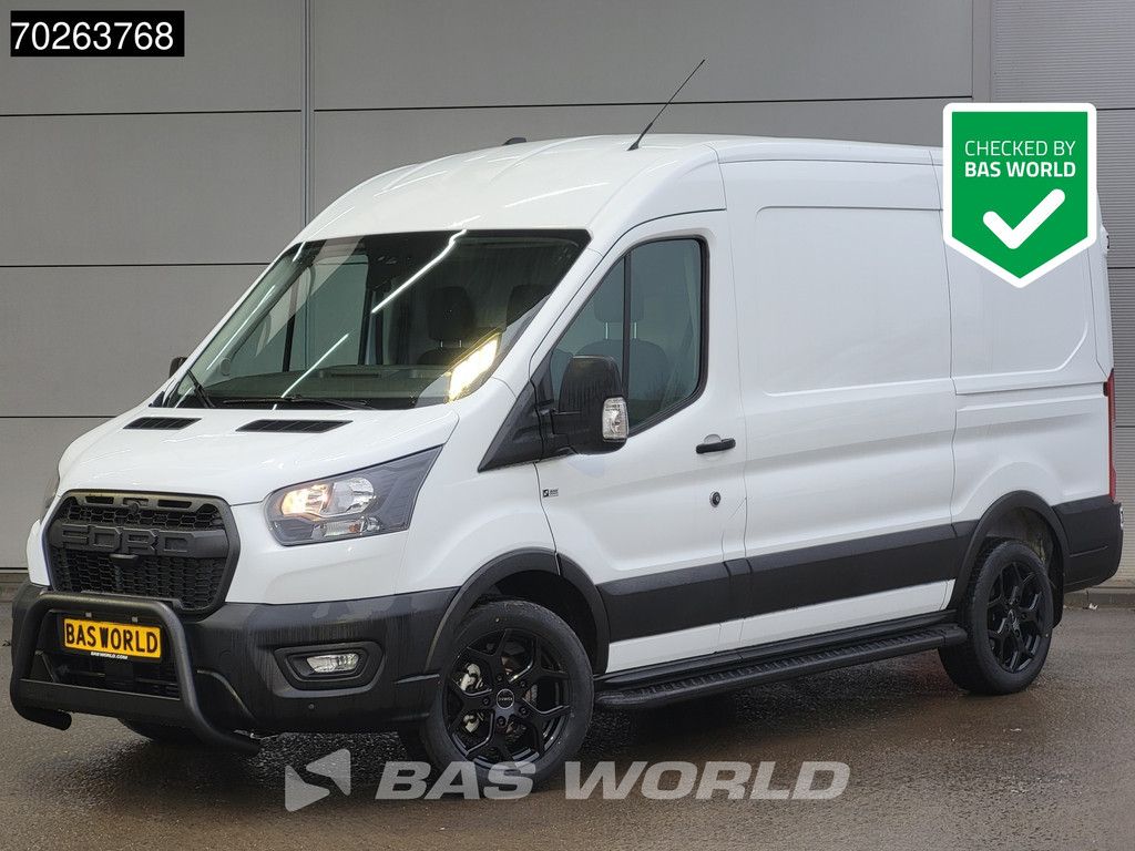 Ford Transit 130pk L2H2 Nieuw! Black Edition Raptor Grill Trekhaak Airco Cruise Camera Parkeersensoren 10m3 Klima AHK Tempomat