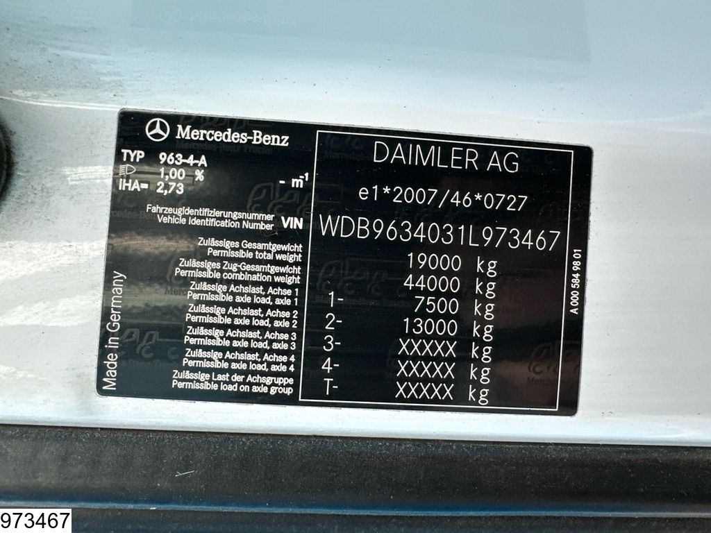 Mercedes Actros 1843 EURO 6, Retarder, Standairco