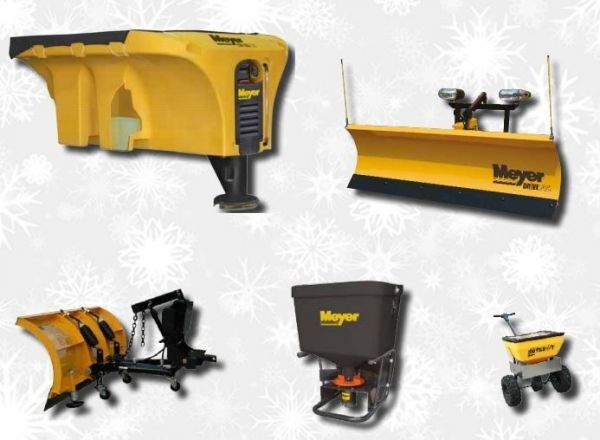 Meyer sneeuwschuiven en zoutstrooiers