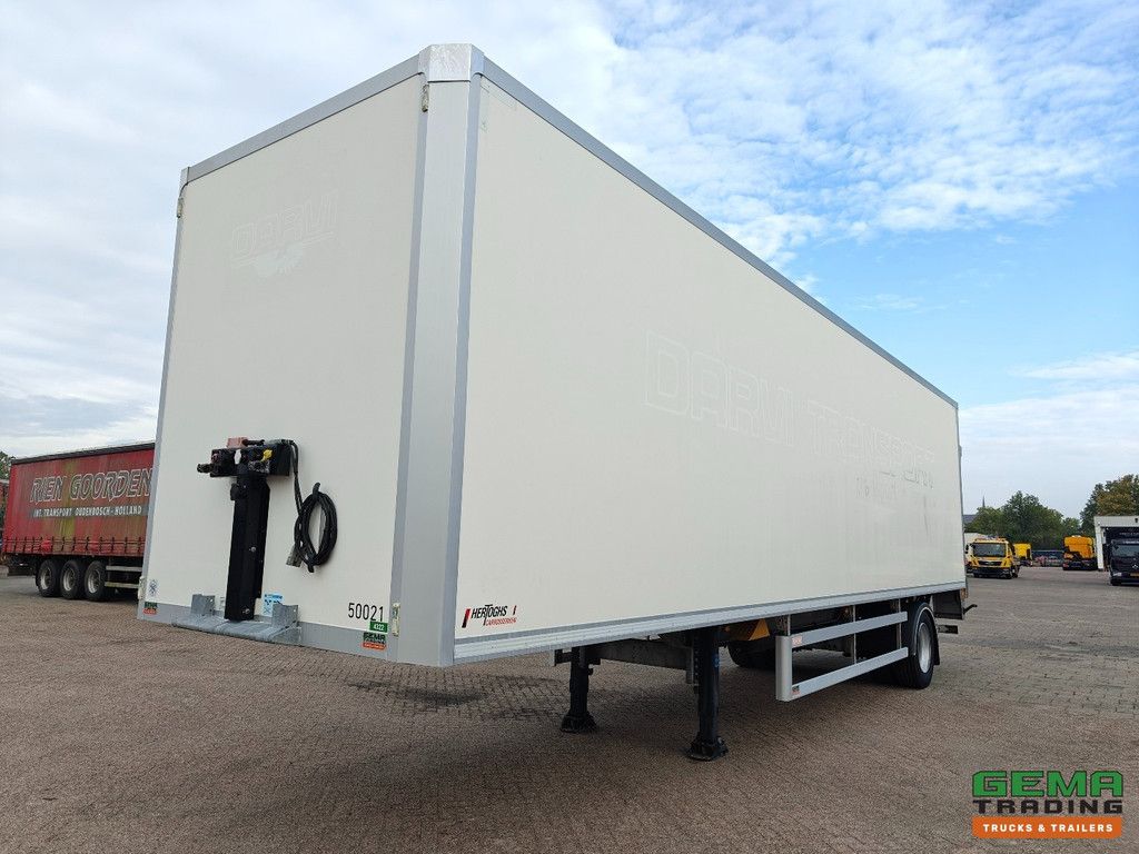Hertoghs LPRS9 1-Achser SAF – CITY – Lenkachse – Geschlossener Kofferaufbau 10,6m + Ladebordwand 2000kg – Verzinkt – TÜV 10/2026