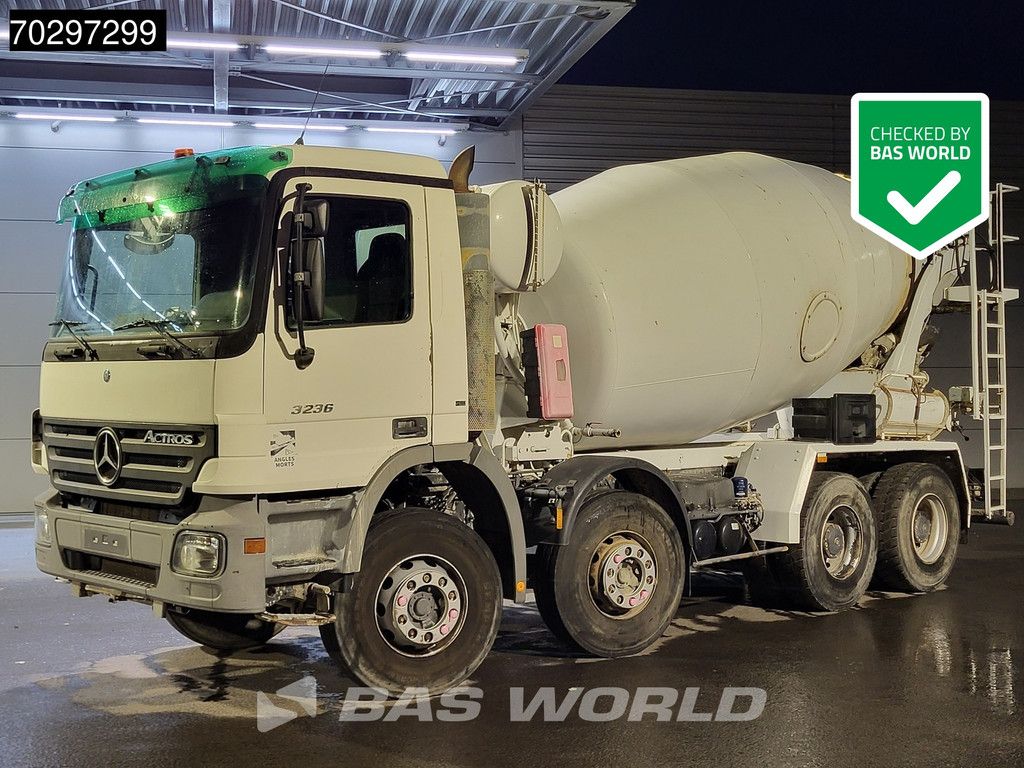 Mercedes Actros 3236 8X4 9m3 mixer Automatic Steelsuspension Euro 3