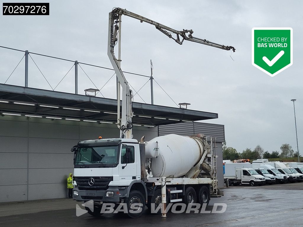 Mercedes Actros 3241 8X4 SCHWING FBP 21-100 PUMI 7m3 Mixer 3-Pedals Big-Axle Euro 4