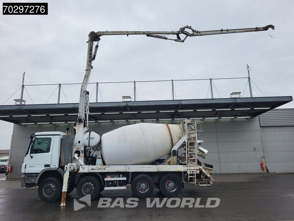 Mercedes Actros 3241 8X4 SCHWING FBP 21-100 PUMI 7m3 Mixer 3-Pedals Big-Axle Euro 4