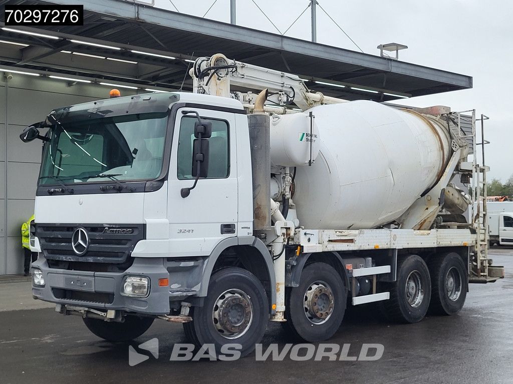 Mercedes Actros 3241 8X4 SCHWING FBP 21-100 PUMI 7m3 Mixer 3-Pedals Big-Axle Euro 4