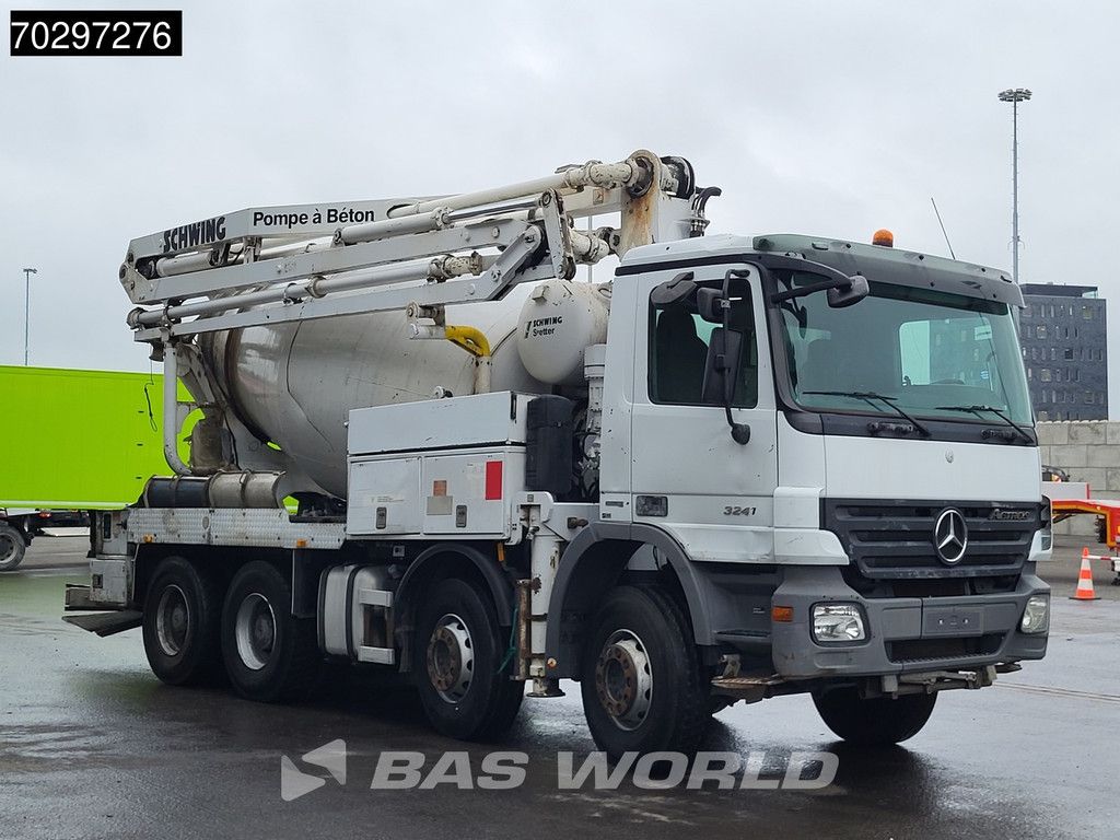Mercedes Actros 3241 8X4 SCHWING FBP 21-100 PUMI 7m3 Mixer 3-Pedals Big-Axle Euro 4