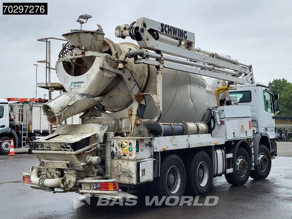Mercedes Actros 3241 8X4 SCHWING FBP 21-100 PUMI 7m3 Mixer 3-Pedals Big-Axle Euro 4