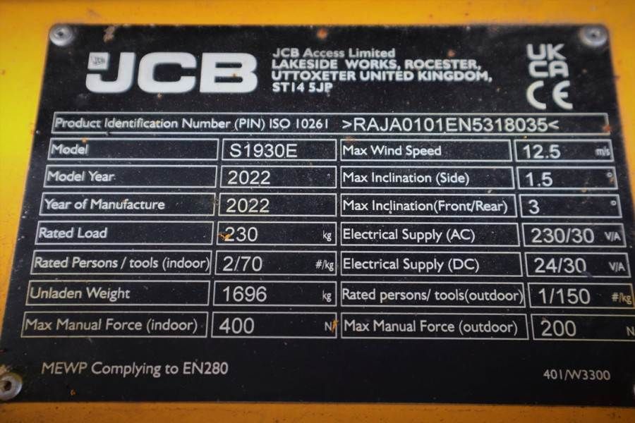 JCB S1930E Valid inspection, *Guarantee! New And Avail