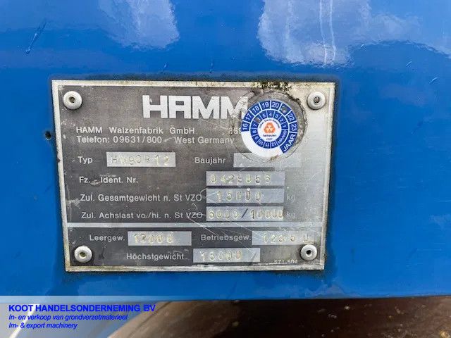 Hamm 2x HW 90 Deutz Engine Good working!