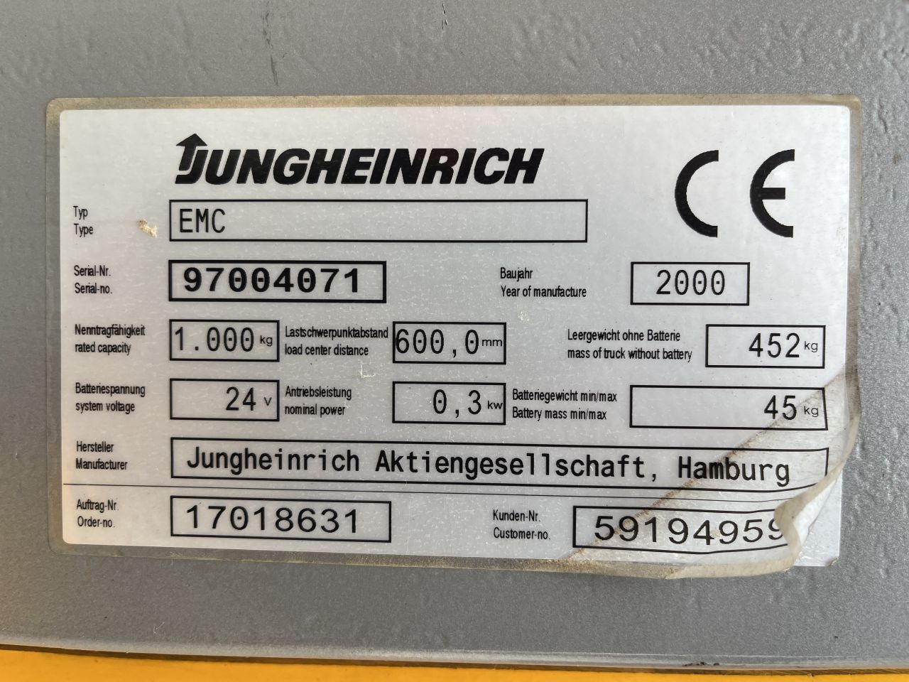 Jungheinrich stapelaar