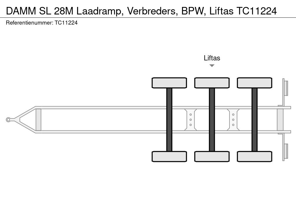 DAMM SL 28M Auffahrrampe, Verbreiterungen, BPW, Liftachse TC11224