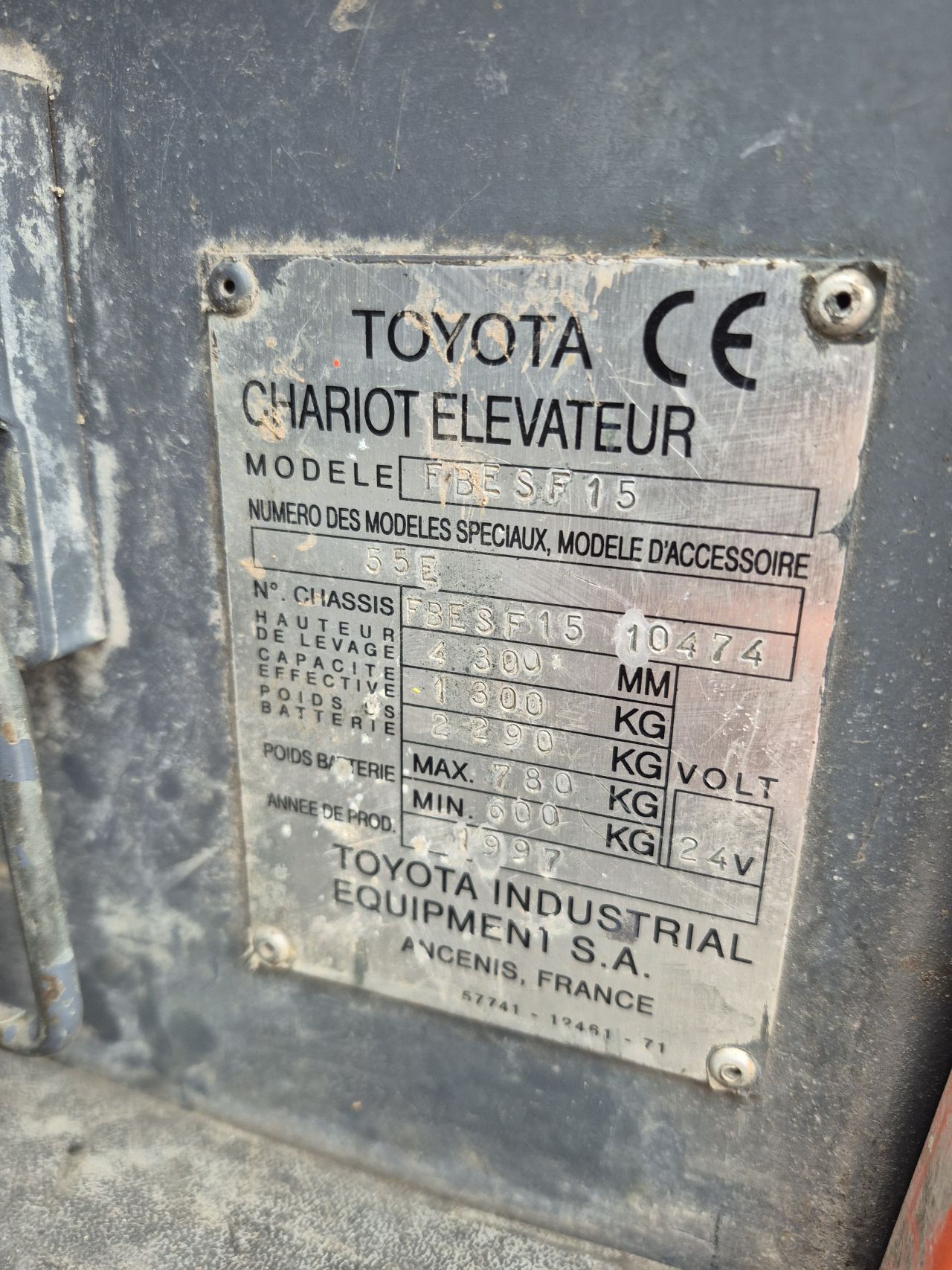 Toyota FBEFS15 triplex sideshift 4.340 mm