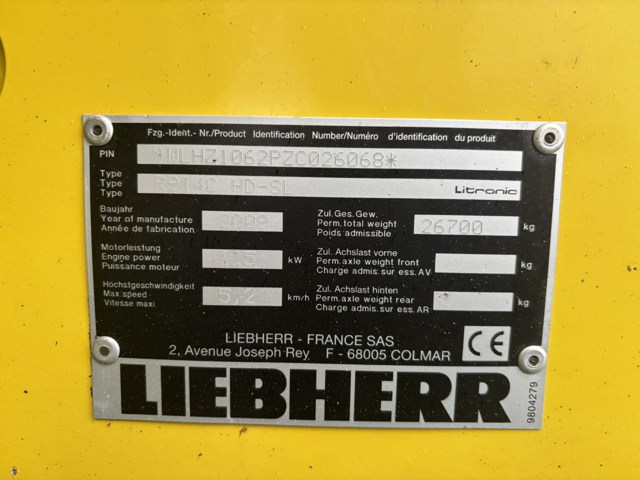 Liebherr R914c Rupskraan