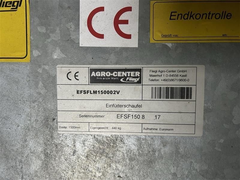 Fliegl Einfütterschaufel 1,5m