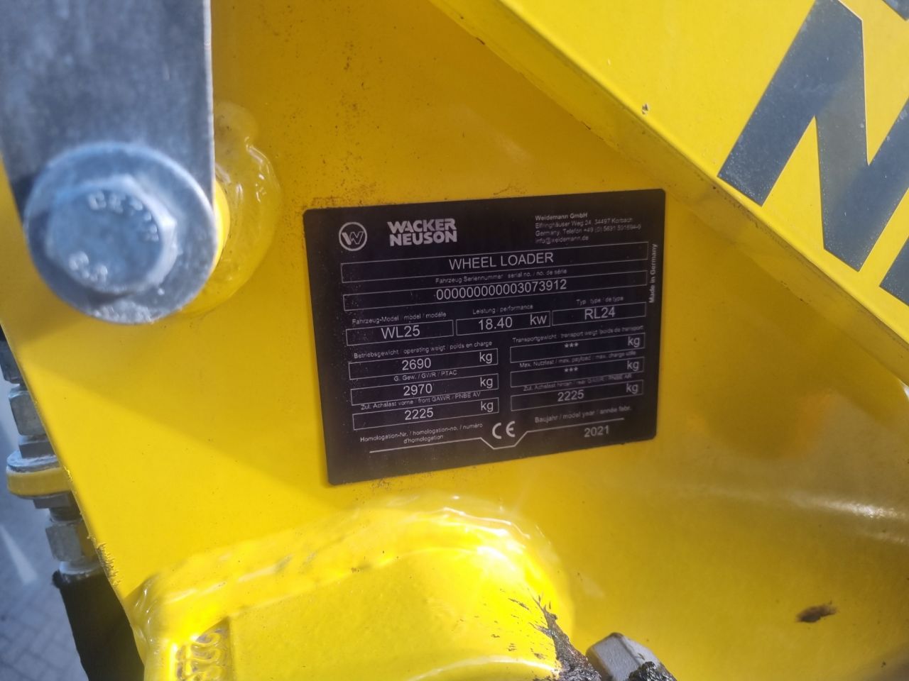 Gebrauchter WACKER WL 25 Minilader mit Gewicht von 2690 Kgs