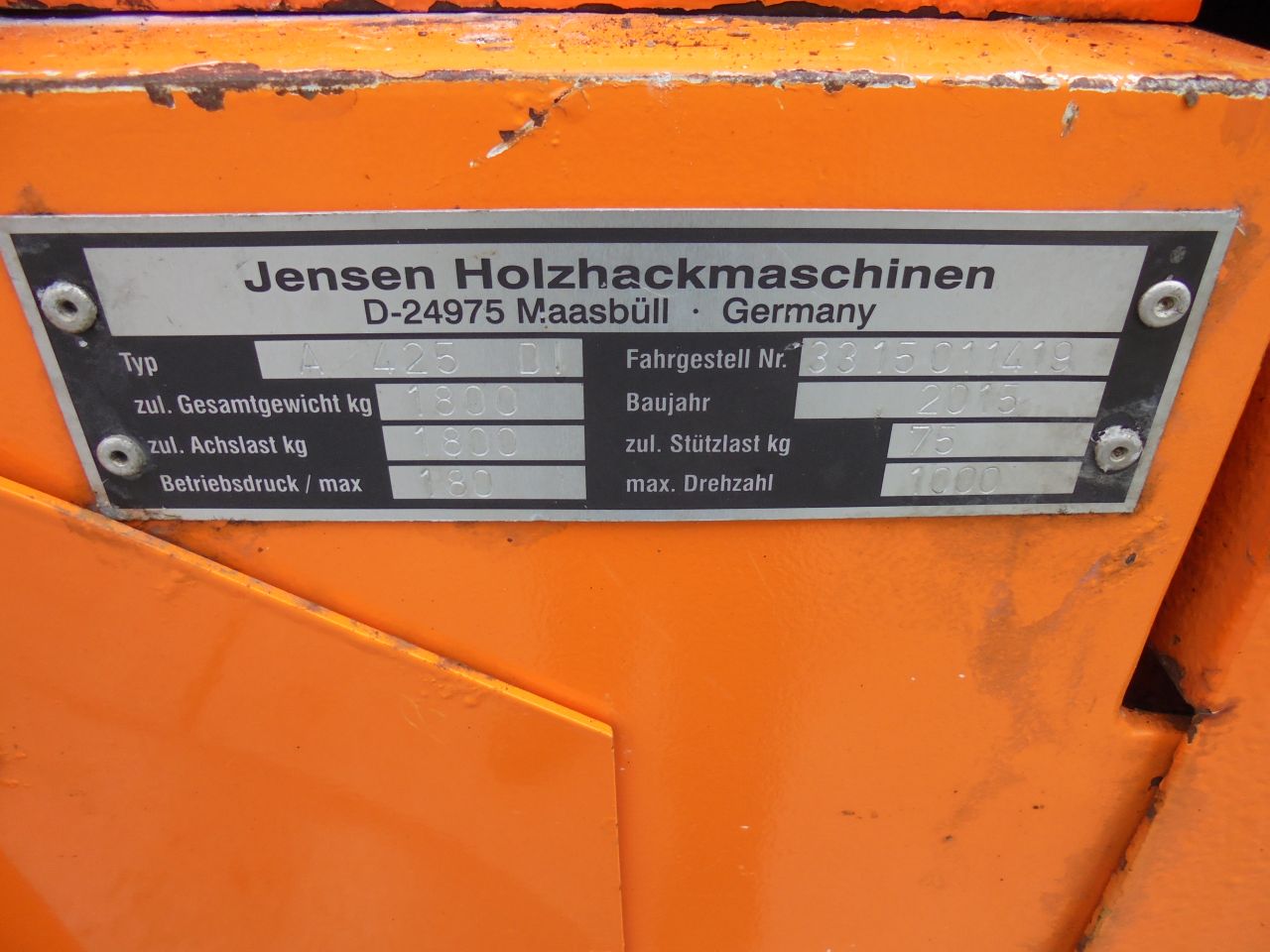 Jensen A425 D versnipperaar(337uur)