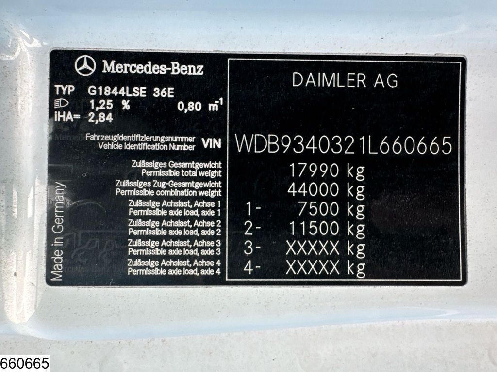 Mercedes Actros 1844 EURO 5, Retarder, Hydraulic