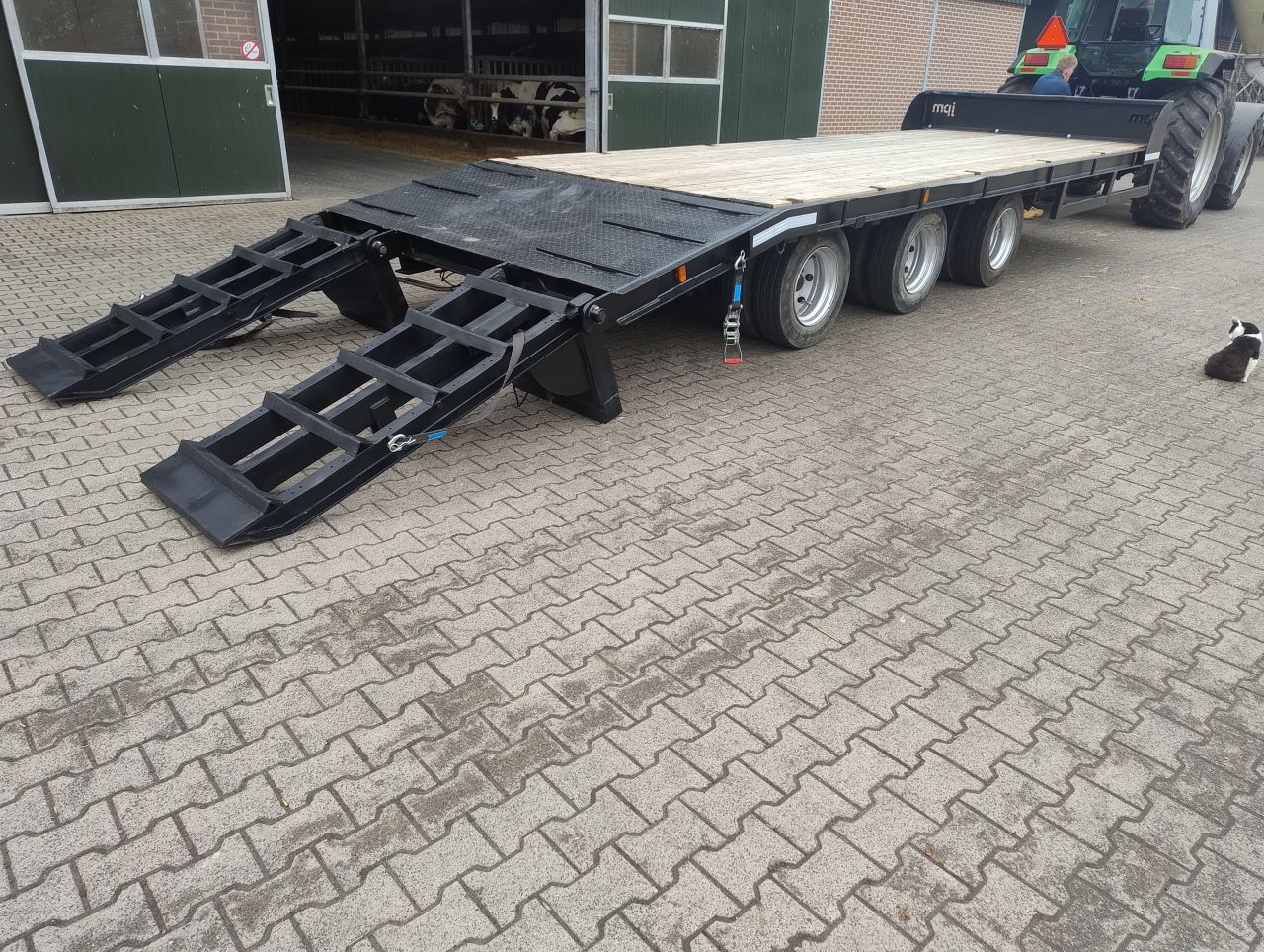 Jpm oprijdwagen dieplader 3 asser 24 ton (nl kenteken)