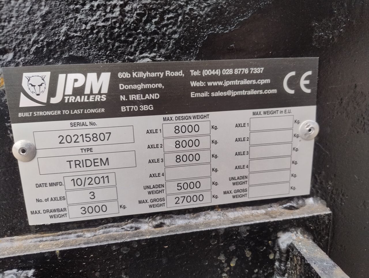 Jpm oprijdwagen dieplader 3 asser 24 ton (nl kenteken)