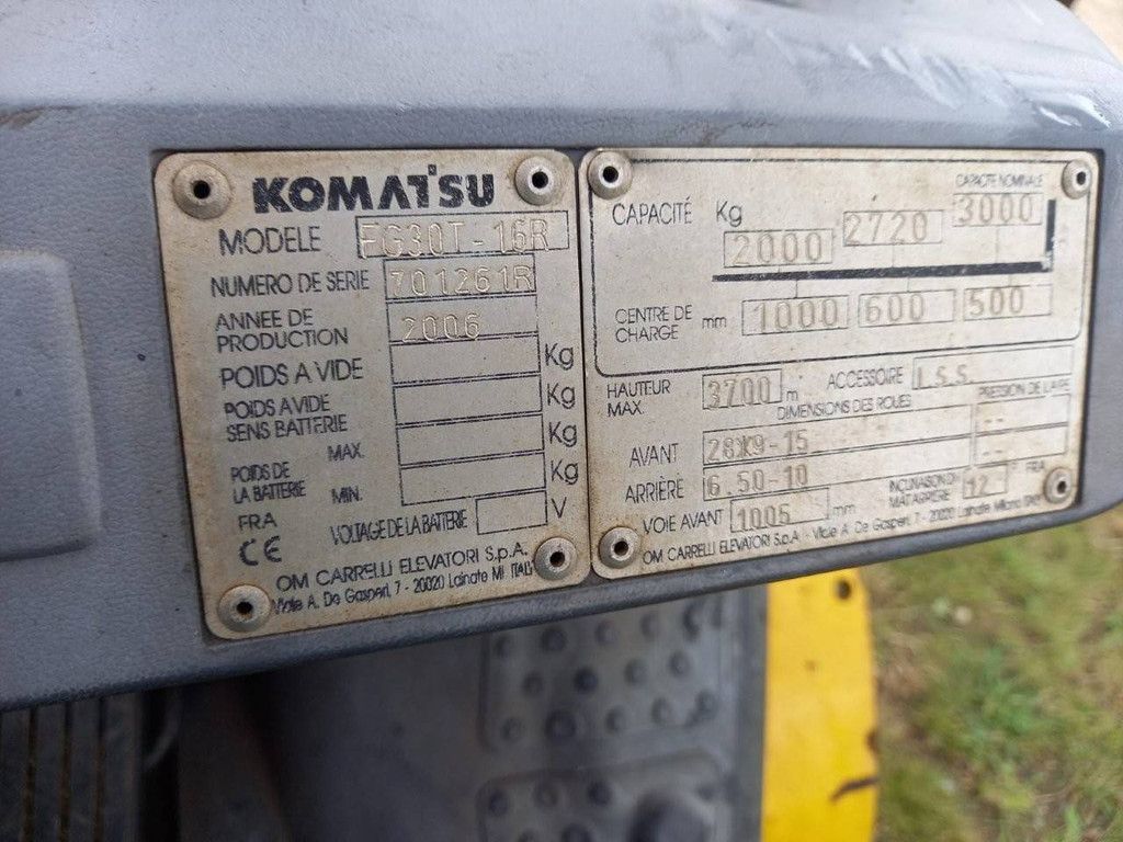 Forklift Komatsu FG30T-16R LPG 3000kg 3.7m 2006