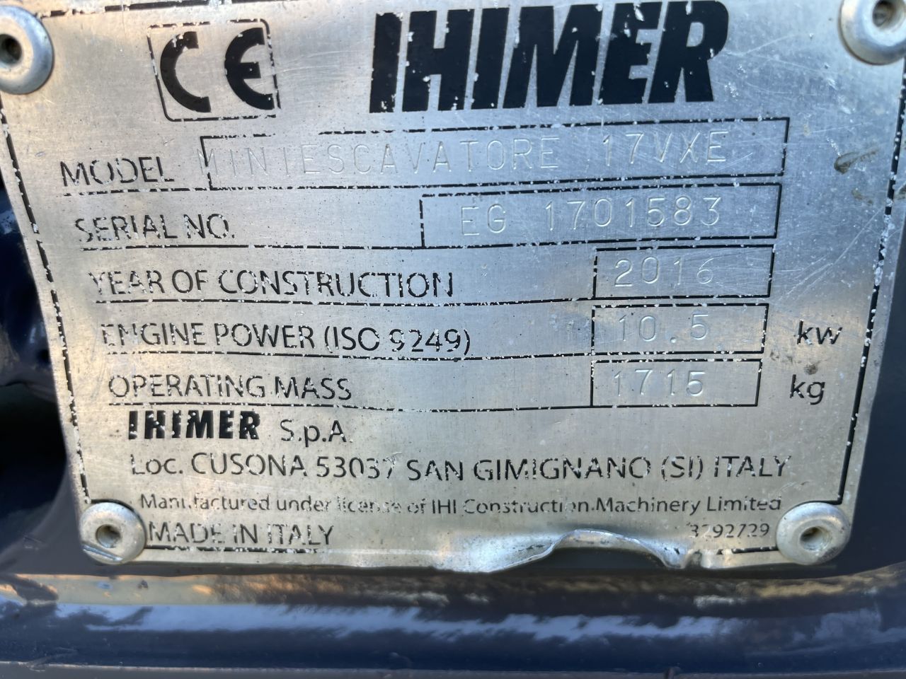 IHI minigraafmachine
