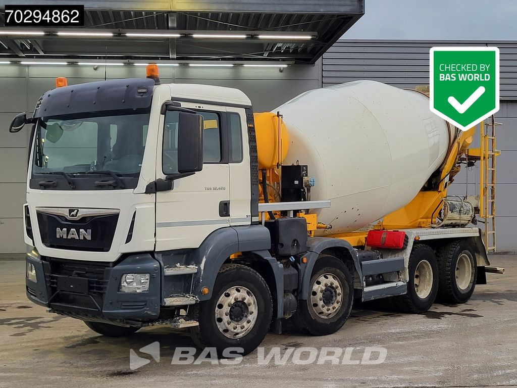 MAN TGS 32.420 8X4 9m3 Stetter Mixer Steel Suspension Automatic Euro 6