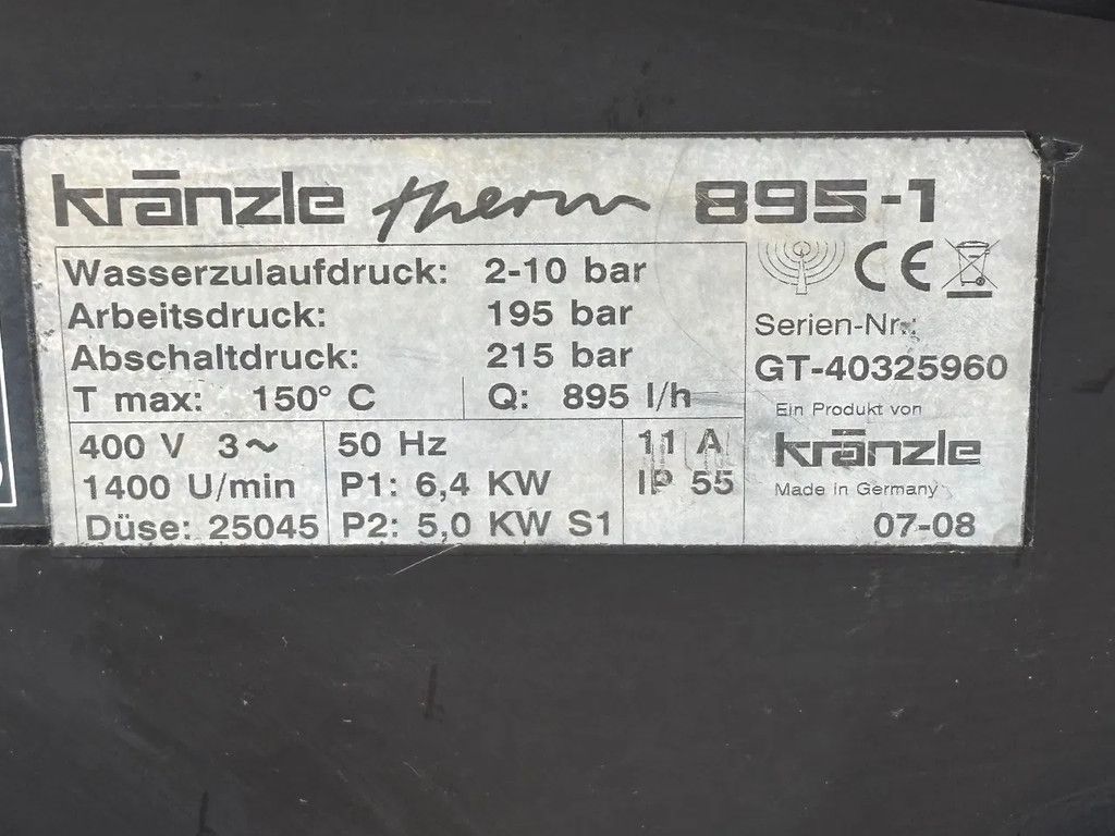 Kranzle Gebruikte Hogedrukreiniger warmwaterreiniger